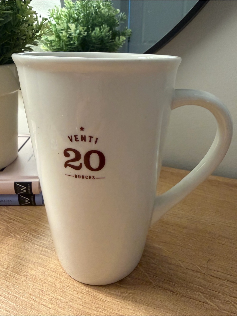 Starbucks Venti 20 Ounces White Ceramic Coffee Mug